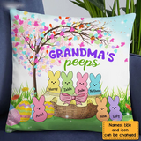 Easter Grandma's Peeps Pillow,  Personalized Pillow , Gift For Grandma, Grandma Pillow, Easter's Day Gift