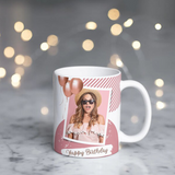 Happy Birthday Picture Mug, Personalized Birthday Mug with Photo, Coffee Mug for Her, Birthday's Gift For Friend