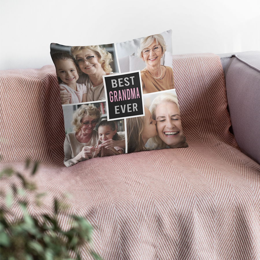 Best GrandMa Ever Pillow, Custom Pillow with Photo,  Gift For GrandMa ,  Personalized Pillow With Photo, Home Decor, Mother's Day Pillow