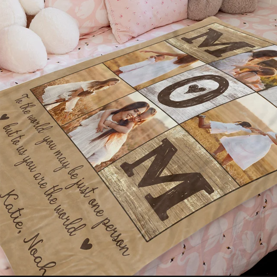 Blankets For Mom, Mothers Day Blankets, Personalized Gift For Mom, Mom  Custom Photo Collage Blanket - Stunning Gift Store