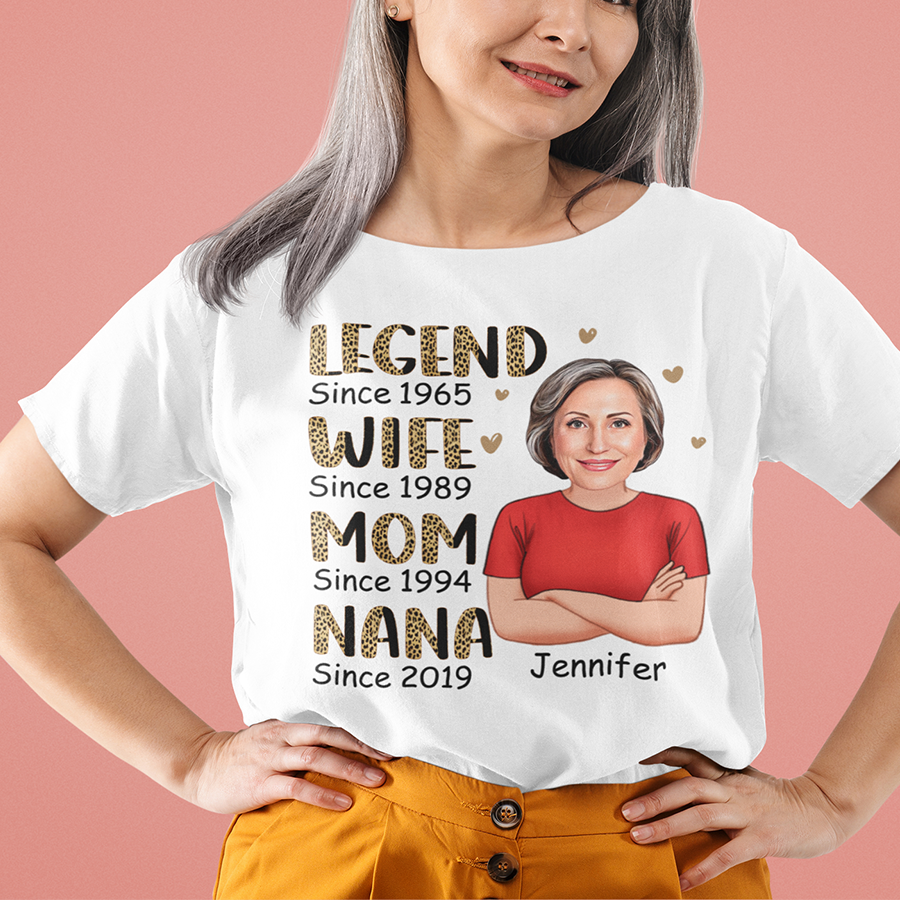 Legend Wife Mom Grandma Personalized Shirt, Mother's Day Gifts