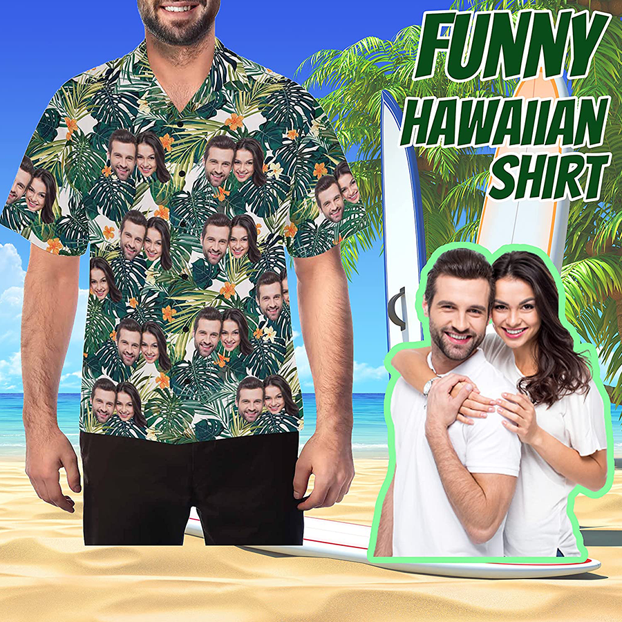 Hawaiian Shirt With Funny Face, Aloha Hawaii Shirt,  Shirt For Summer Day, Funny Gift For Summer