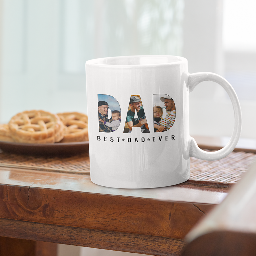 Best Dad Ever Custom  Photo Mug , Custom Dad Mug, Birthday Gift for Dad, Fathers Day Gift, Gift For Daddy