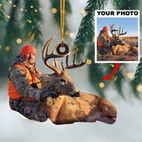 Customized Photo Ornament I Love Being A Hunter - Personalized Photo Mica Ornament - Christmas Gift For Hunting Lovers, Hunter | Hunting