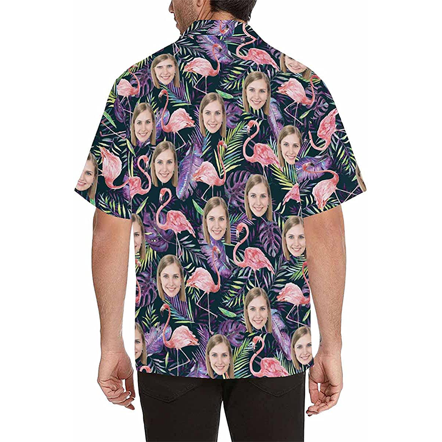 Custom Flamingo With Face Hawaiian Shirt, Aloha Beach Tropical Flamingo Floral Shirts, Shirt For Summer Day