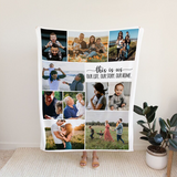 Custom Blanket with Family Photos Collage, Personalized Picture Blanket Memorable Gift, Blanket For Family, Home Decor